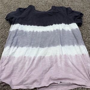 Torrid Gradient Short Sleeve Tee - Black, Gray, White, Pink